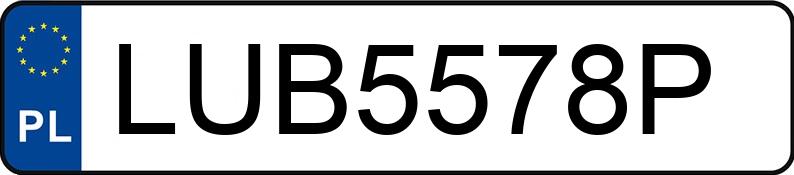 Numer rejestracyjny LUB 5578P posiada TOYOTA COROLLA - LUB5578P