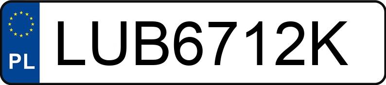 Numer rejestracyjny LUB 6712K posiada OPEL  - LUB6712K