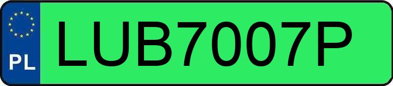 Numer rejestracyjny LUB 7007P posiada TESLA - LUB7007P Numer rejestracyjny LUB 7007P posiada TESLA - LUB7007P