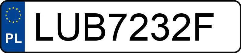 Numer rejestracyjny LUB 7232F posiada AUDI A4 Avant 1.9 TDi Kat. MR`00 E3 8E A4 Avant 1.9 TDi Kat. MR`00 E3 8E - LUB7232F