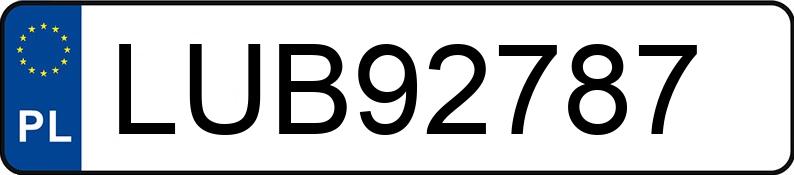 Numer rejestracyjny LUB 92787 posiada FORD MONDEO - LUB92787