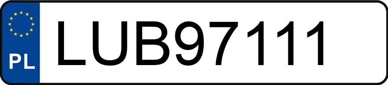 Numer rejestracyjny LUB 97111 posiada CITROEN BERLINGO - LUB97111