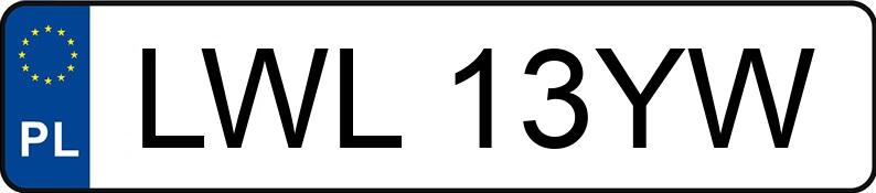 Numer rejestracyjny LWL 13YW posiada SUZUKI SWIFT - LWL13YW Numer rejestracyjny LWL 13YW posiada SUZUKI SWIFT - LWL13YW