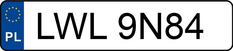 Numer rejestracyjny LWL 9N84 posiada AUDI A4 - LWL9N84