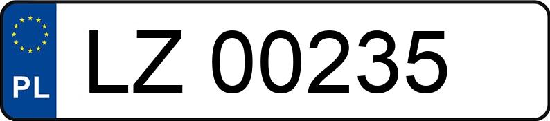 Numer rejestracyjny LZ 00235 posiada RENAULT  - LZ00235