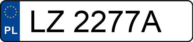 Numer rejestracyjny LZ 2277A posiada KIA Sportage 1.6 GDI MR`10 E5 S - LZ2277A