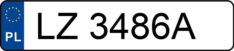 Numer rejestracyjny LZ 3486A posiada CHRYSLER VOYAGER - LZ3486A