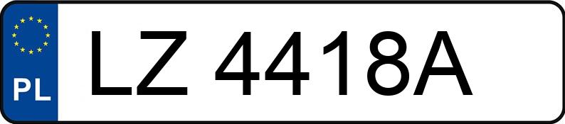 Numer rejestracyjny LZ 4418A posiada RENAULT LAGUNA - LZ4418A