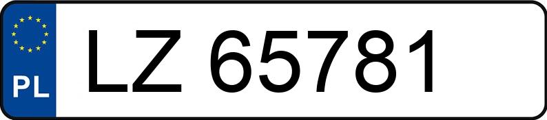 Numer rejestracyjny LZ 65781 posiada HONDA ACCORD - LZ65781