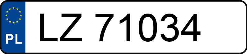 Numer rejestracyjny LZ 71034 posiada SMART ROADSTER - LZ71034