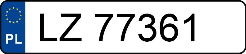Numer rejestracyjny LZ 77361 posiada VOLKSWAGEN GOLF - LZ77361