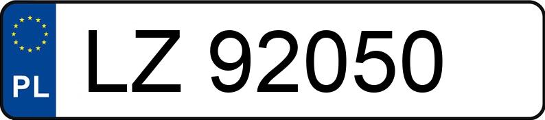 Numer rejestracyjny LZ 92050 posiada CITROEN JUMPY - LZ92050