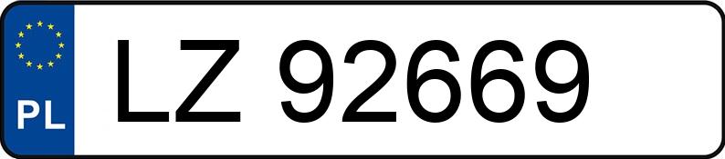 Numer rejestracyjny LZ 92669 posiada KIA Carens 1.7 CRDi MR`13 E5 M - LZ92669