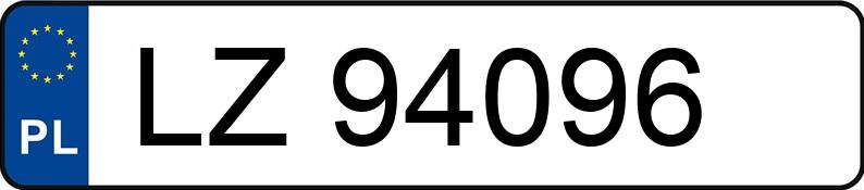 Numer rejestracyjny LZ 94096 posiada BORO --- - LZ94096