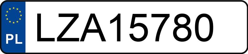 Numer rejestracyjny LZA 15780 posiada MAZDA 6 2.3 KAT - LZA15780