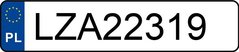 Numer rejestracyjny LZA 22319 posiada TOYOTA LAND CRUISER - LZA22319