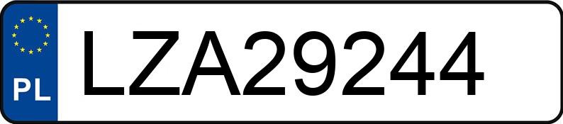 Numer rejestracyjny LZA 29244 posiada TOYOTA PREVIA - LZA29244