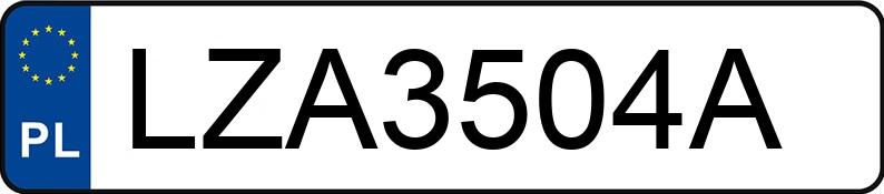 Numer rejestracyjny LZA 3504A posiada CHEVROLET CRUZE - LZA3504A