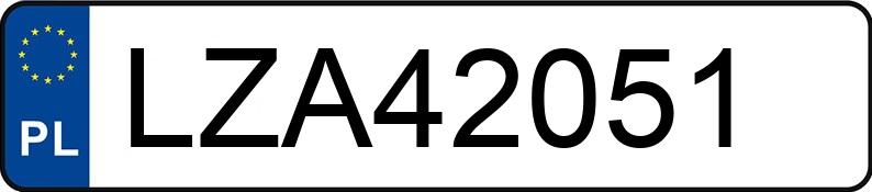 Numer rejestracyjny LZA 42051 posiada VOLKSWAGEN GOLF - LZA42051