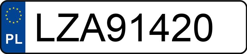 Numer rejestracyjny LZA 91420 posiada RENAULT TRAFIC - LZA91420