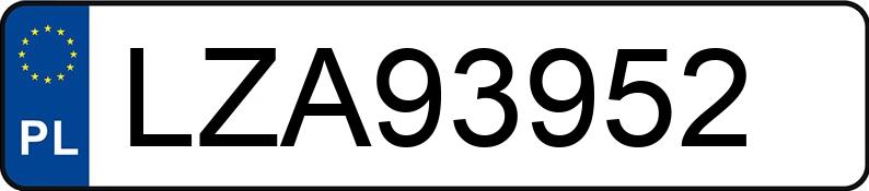 Numer rejestracyjny LZA 93952 posiada SAAB 9-3 Sport 2.0 MR`03 E3 t Linear - LZA93952