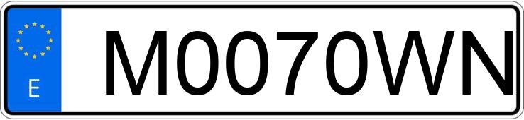 Numer rejestracyjny M0070WN posiada FORD KA