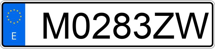 Numer rejestracyjny M0283ZW posiada MITSUBISHI CARISMA