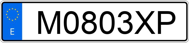 Numer rejestracyjny M0803XP posiada PEUGEOT 206