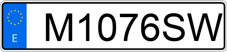 Registreringsnummeret M1076SW har MERCEDES MB-100