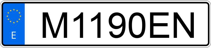 Numer rejestracyjny M1190EN posiada TALBOT HORIZON Numer rejestracyjny M1190EN posiada TALBOT HORIZON