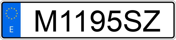 Numer rejestracyjny M1195SZ posiada PEUGEOT 106