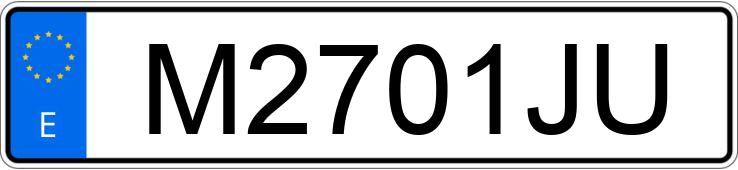 Numer rejestracyjny M2701JU posiada VOLKSWAGEN GOLF