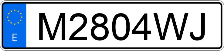 Numer rejestracyjny M2804WJ posiada VOLKSWAGEN GOLF