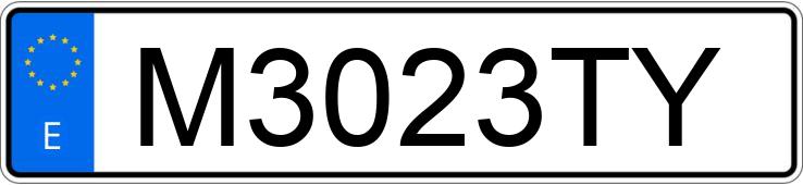 Numer rejestracyjny M3023TY posiada BMW SERIE 7