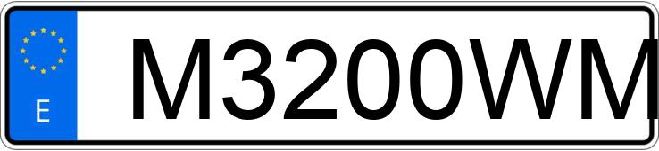 Numer rejestracyjny M3200WM posiada MAZDA DEMIO