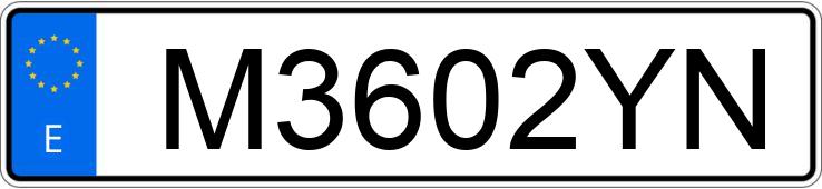 Numer rejestracyjny M3602YN posiada CITROEN XSARA