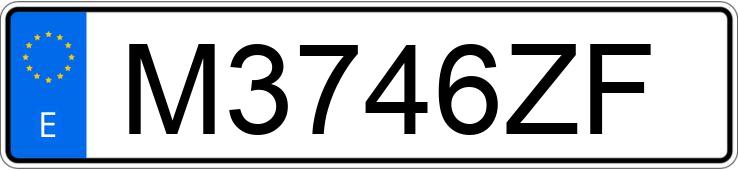 Numer rejestracyjny M3746ZF posiada VOLKSWAGEN GOLF