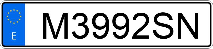 Numer rejestracyjny M3992SN posiada CITROEN AX