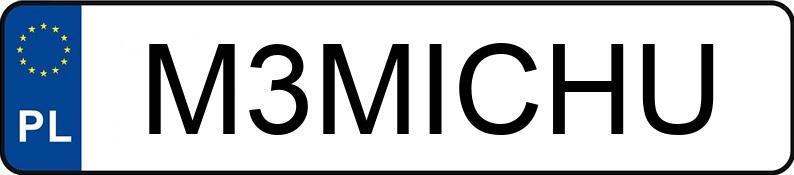 Numer rejestracyjny M3MICHU posiada BMW 318D