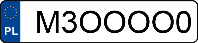 Numer rejestracyjny M3OOOO0 posiada BMW M3 COMPETITION M XDRIVE