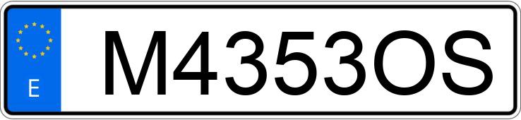 El número de registro M4353OS tiene OPEL ASTRA El número de registro M4353OS tiene OPEL ASTRA