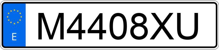 Numer rejestracyjny M4408XU posiada VOLKSWAGEN GOLF