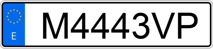 Numer rejestracyjny M4443VP posiada BMW SERIE 3