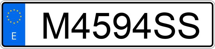 Numer rejestracyjny M4594SS posiada BMW SERIE 3