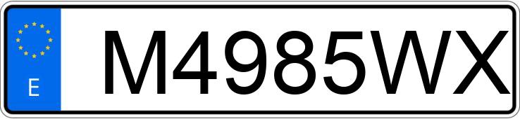 Numer rejestracyjny M4985WX posiada AUDI A3