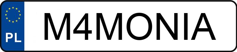 Numer rejestracyjny M4MONIA posiada BMW 430i Coupe MR`20 E6d G22 M Sport Steptronic