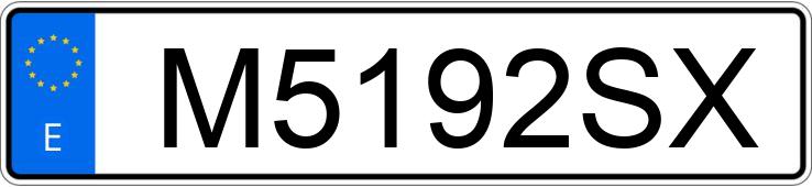 Numer rejestracyjny M5192SX posiada RENAULT 19