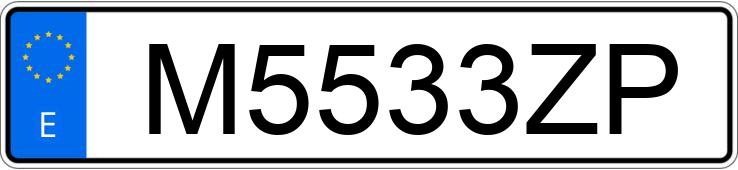 Numer rejestracyjny M5533ZP posiada VOLKSWAGEN CARAVELLE