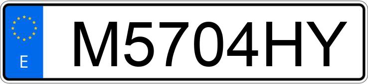 Numer rejestracyjny M5704HY posiada SEAT MALAGA