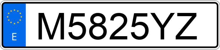 Numer rejestracyjny M5825YZ posiada SEAT IBIZA